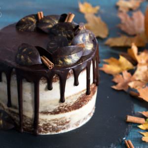 Semi-Naked Pumpkin Chocolate Cake