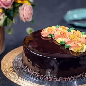Orange Chocolate Mirror Cake